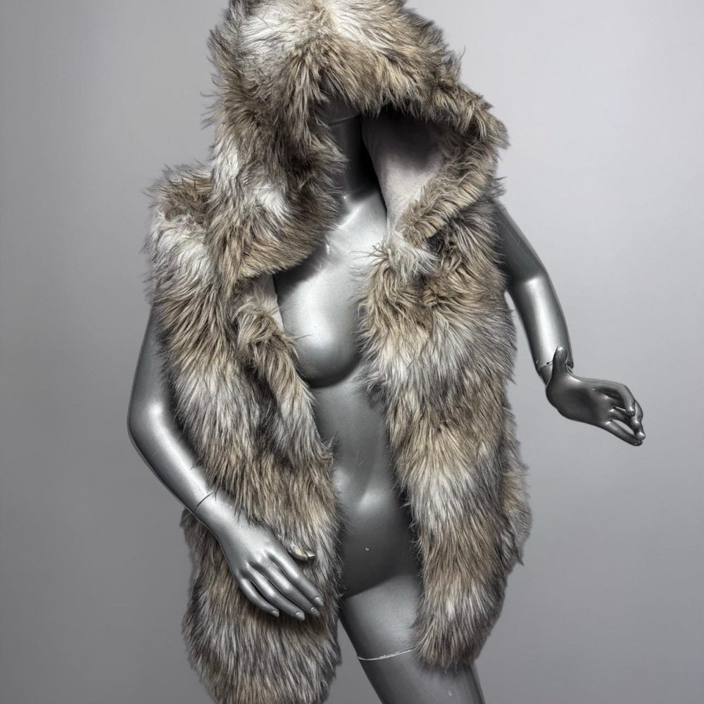 Women's Faux Fur Hooded Vest